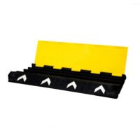 3 Channel PVC Reflective Cable Protector Ramp with Flip Open Lid UAE - Image 2