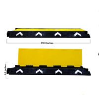 3 Channel PVC Reflective Cable Protector Ramp with Flip Open Lid UAE - Image 3