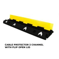 ⁦2 Channel PVC Reflective Cable Protector Ramp with Flip Open Lid UAE⁩ - الصورة ⁦2⁩