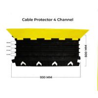 4 Channel PVC Cable Protector Ramp with Modular Interlocking UAE - Image 3