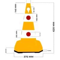 ⁦Traffic Safety Cone 62CM Turkey⁩ - الصورة ⁦2⁩