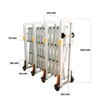 ⁦Aluminum Extendable Barrier | 4 Meter Barricade⁩ - الصورة ⁦2⁩
