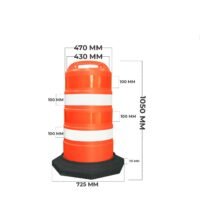 ⁦Traffic Control Heavy-Duty Safety Drum⁩ - الصورة ⁦6⁩