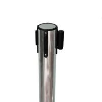 ⁦Crowd Control Barrier with Blue Belt | Heavy-Duty Stainless Steel Barrier⁩ - الصورة ⁦5⁩