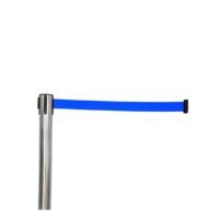 ⁦Crowd Control Barrier with Blue Belt | Heavy-Duty Stainless Steel Barrier⁩ - الصورة ⁦4⁩