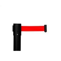 ⁦Iron Black Powder Coated Queue Barrier with 2 Meter Nylon Red Belt⁩ - الصورة ⁦4⁩