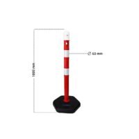 ⁦100 x 6.3cm Round Warning Post⁩ - الصورة ⁦4⁩